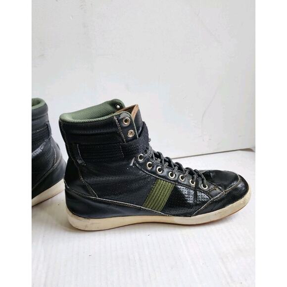 Coogi High Top Sneakers Mens 9.5 Black Leather Streetwear Strap Casual Shoes main image 9